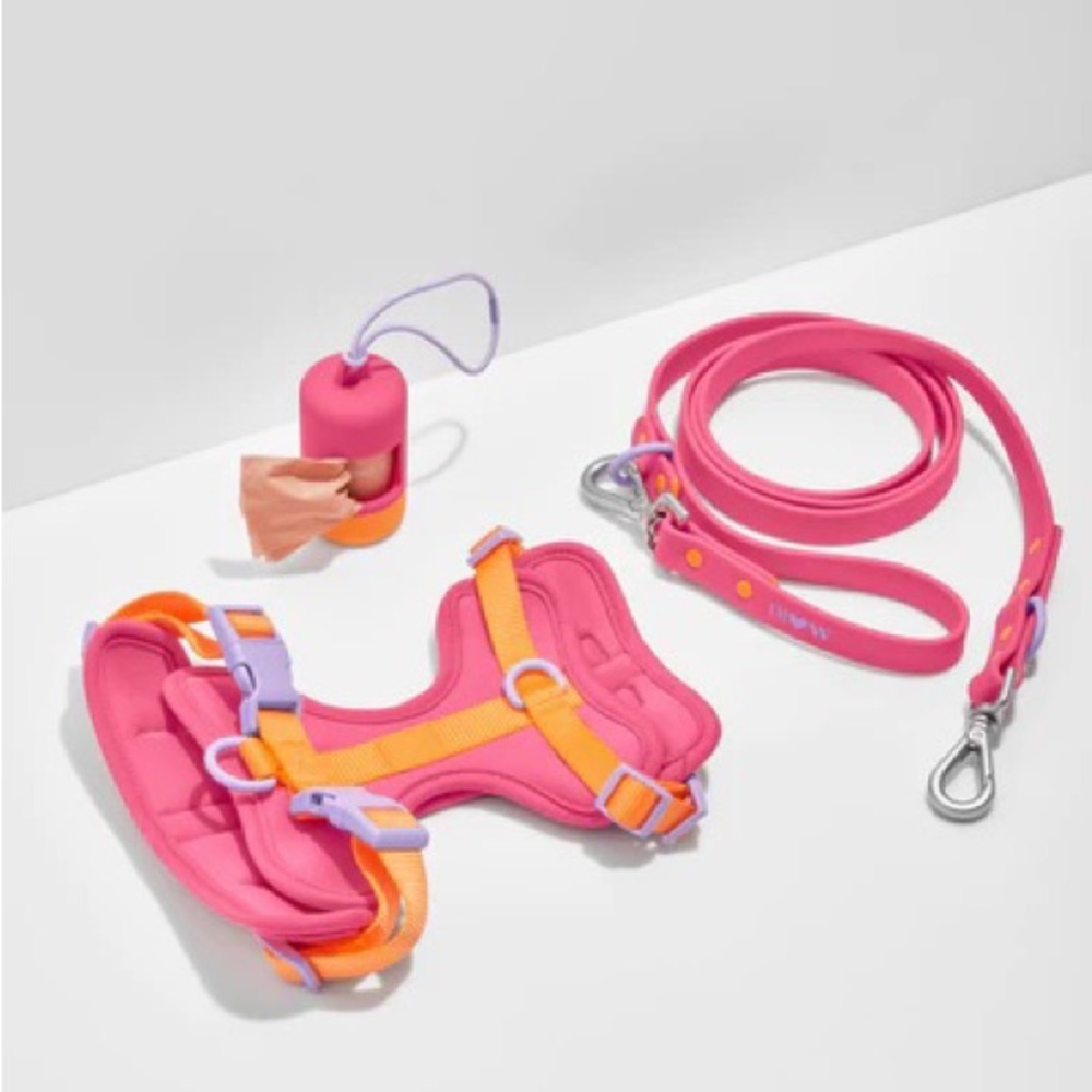 Isaac Mizrahi Cosmopolitan Wild One Walk Kit XS Dog Harness + Leash Set